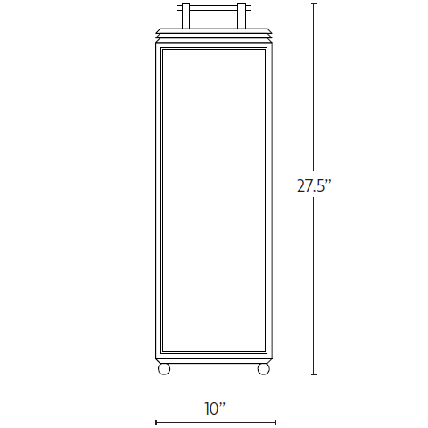 Hazel Lantern Large Outdoor Floor Dimensions
