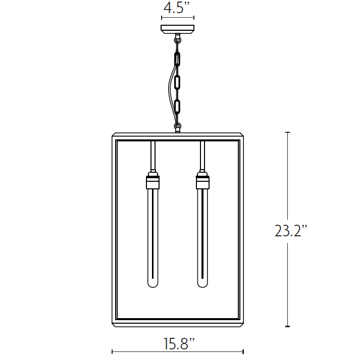 Hazel Lantern Large Pendant Suspension Dimensions
