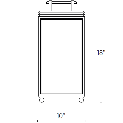 Hazel Lantern Small Outdoor Floor Dimensions