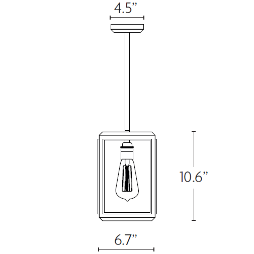 Lilac Lantern Small Pendant Outdoor Suspension Dimensions