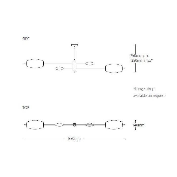 SuperNova 2 Arm Suspension Dimensions