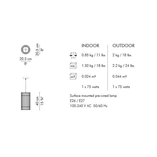 Kai O Suspension Dimensions