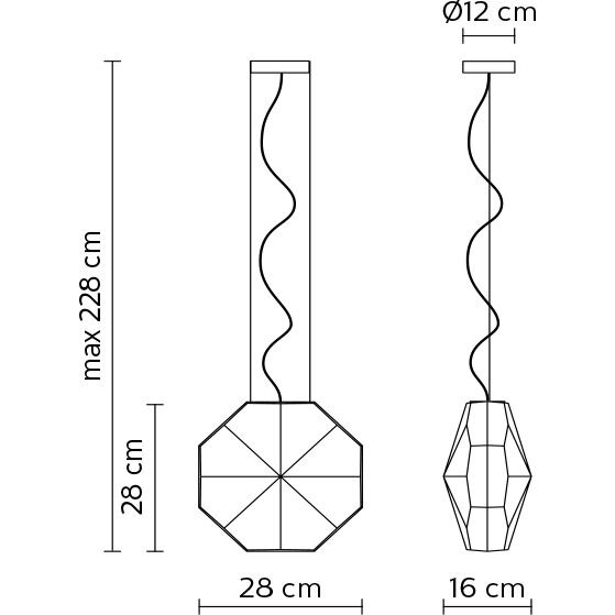 24 Karati Octagon Suspension Dimensions