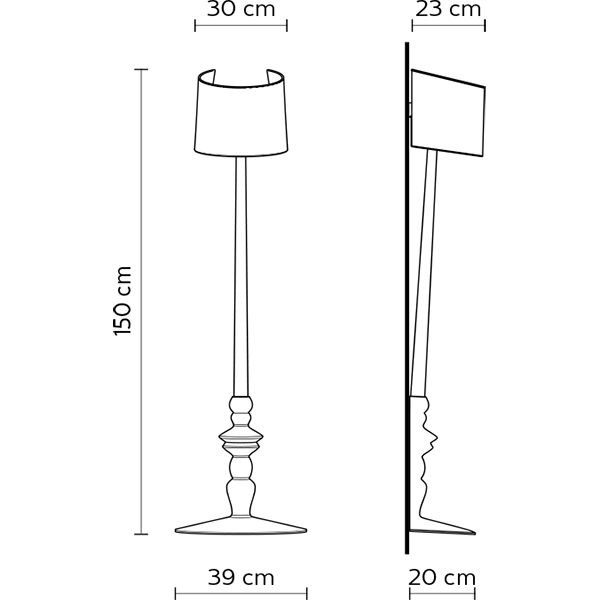 Alì E Babà Floor/Wall Dimensions