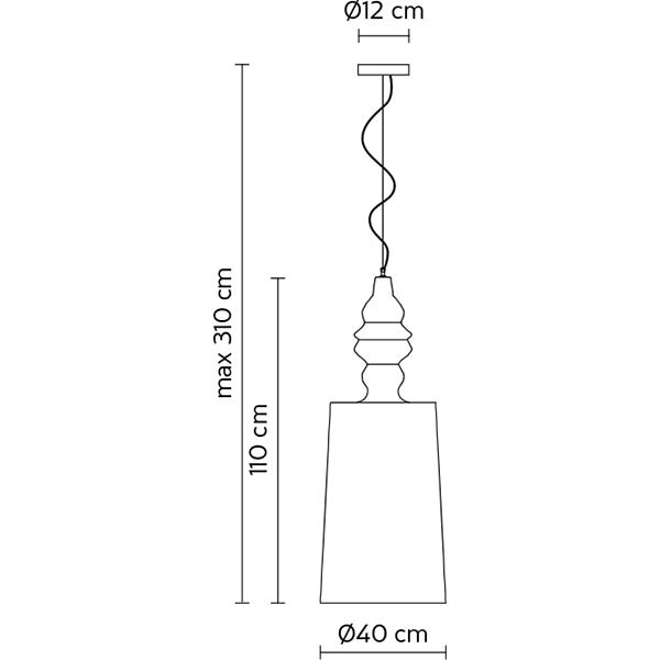 Alibabig 40cm Suspension Dimensions