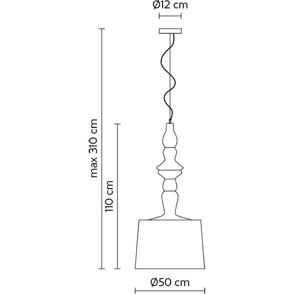 Alibabig 50cm Suspension Dimensions