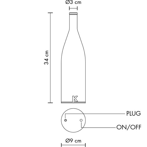 Bacco Portable Table Dimensions