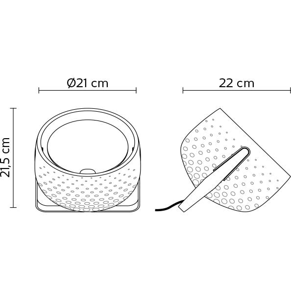 Bag Textured Table/Floor Dimensions
