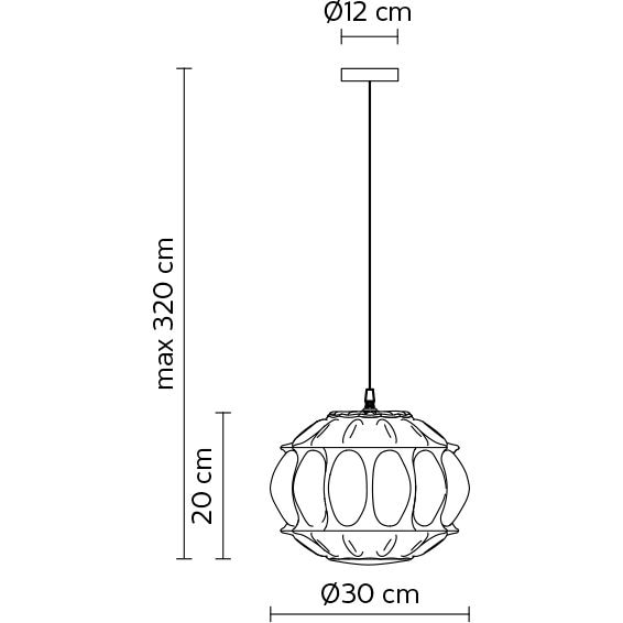 Ginger 1 Outdoor Suspension Dimensions