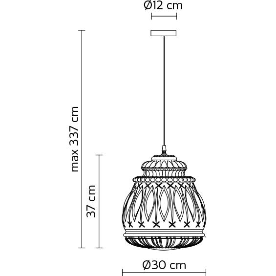 Ginger 3 Outdoor Suspension Dimensions