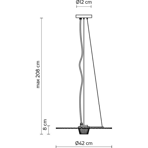 Gonzaga Small Indoor/Outdoor Suspension Dimensions