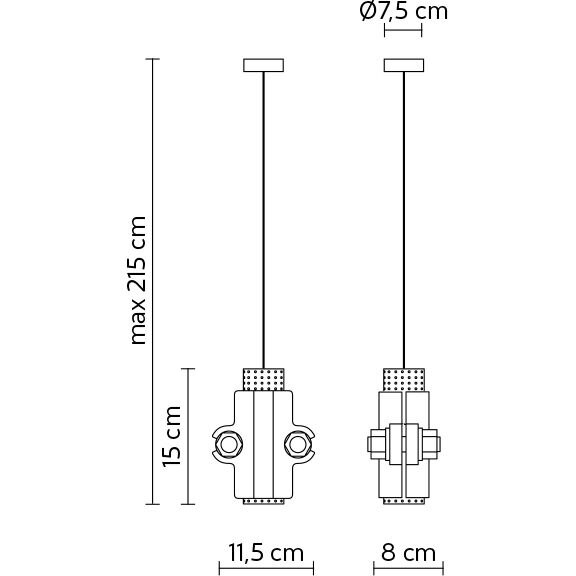 Nando Small Suspension Dimensions