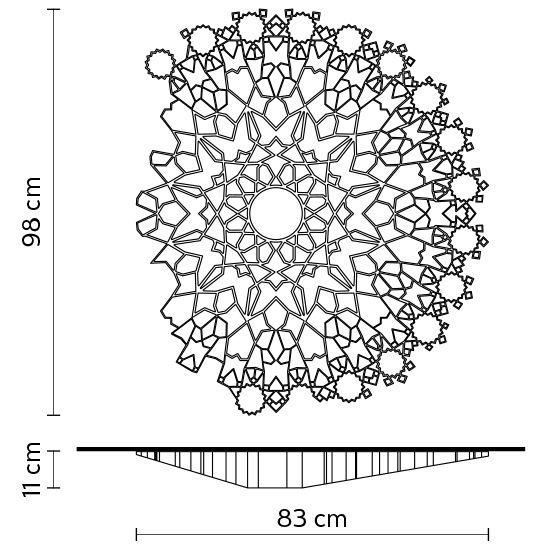 Notredame Large Ceiling/Wall Dimensions