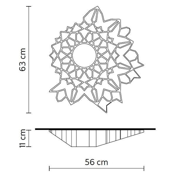 Notredame Small Ceiling/Wall Dimensions