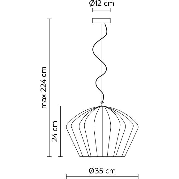 Sahara 35cm Suspension Dimensions