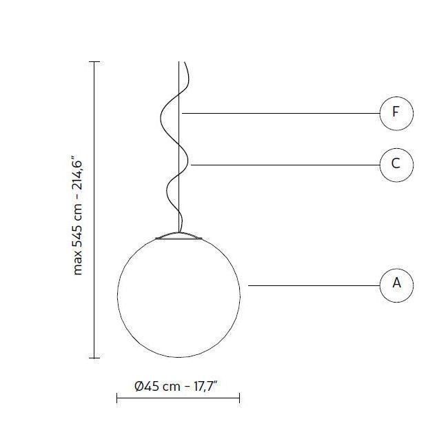Ululi-Ulula Outdoor Suspension Dimensions