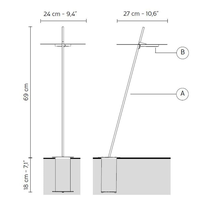 Xana 2 Outdoor Bollard Dimensions