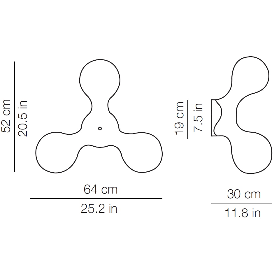 Atomium Ceiling/Wall Dimensions