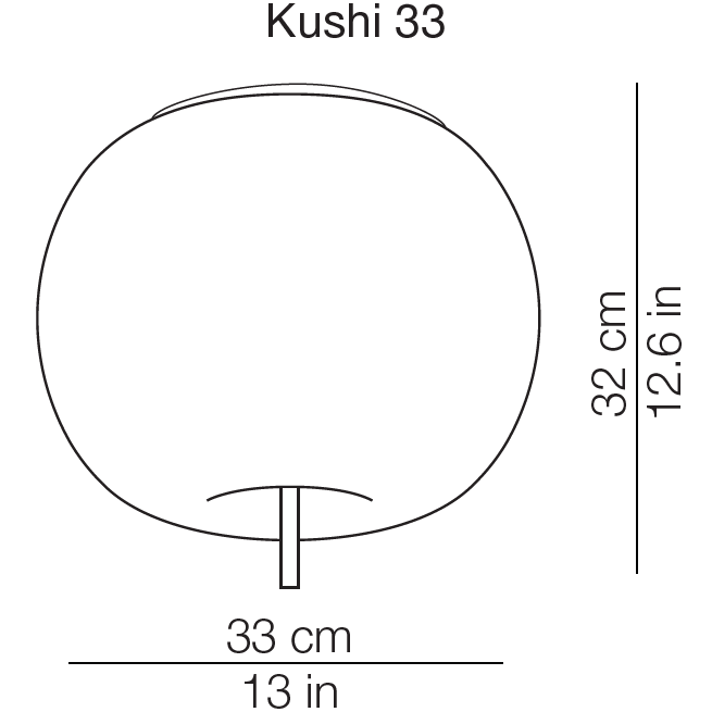 Kushi Ceiling/Wall Dimensions