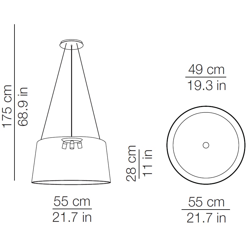 Tripod Suspension Dimensions