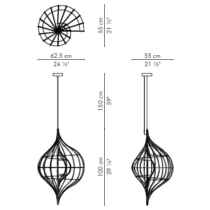 Conch Suspension Dimensions