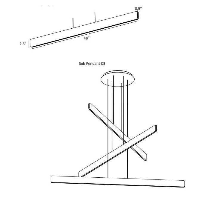 Sub Pendant Circular 3 Suspension Dimensions