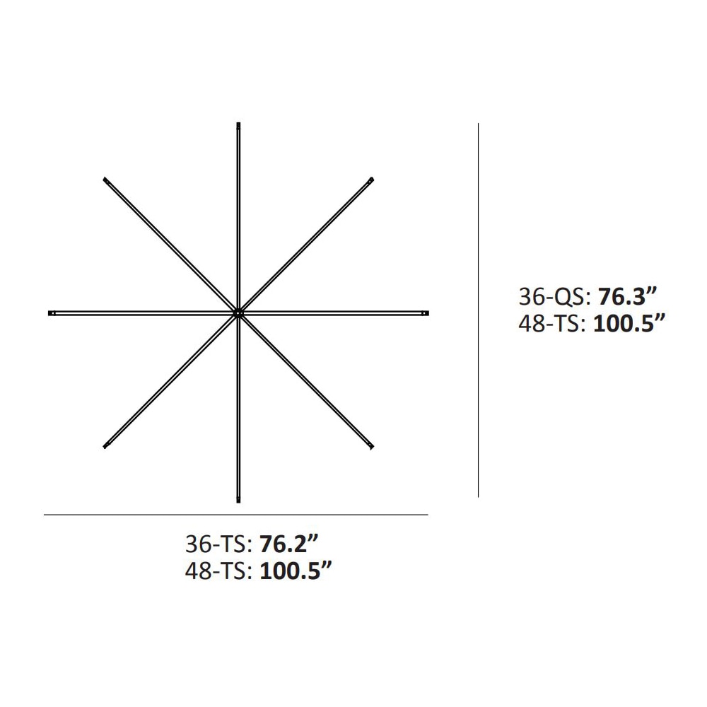 Z-Bar Suspension Quad Star Dimensions