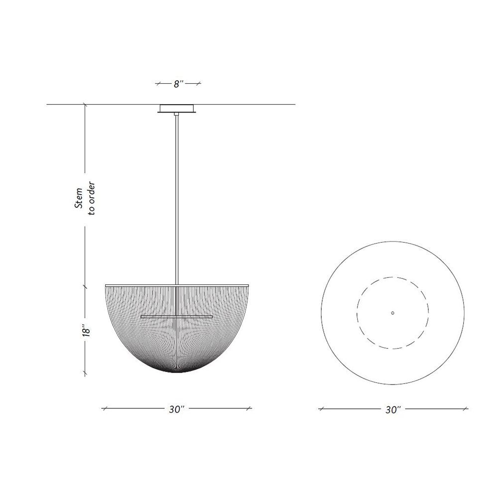 Céleste Suspension Dimensions