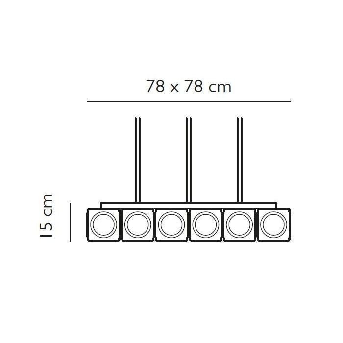 Chant 6 x 6 Chandelier Suspension Dimensions