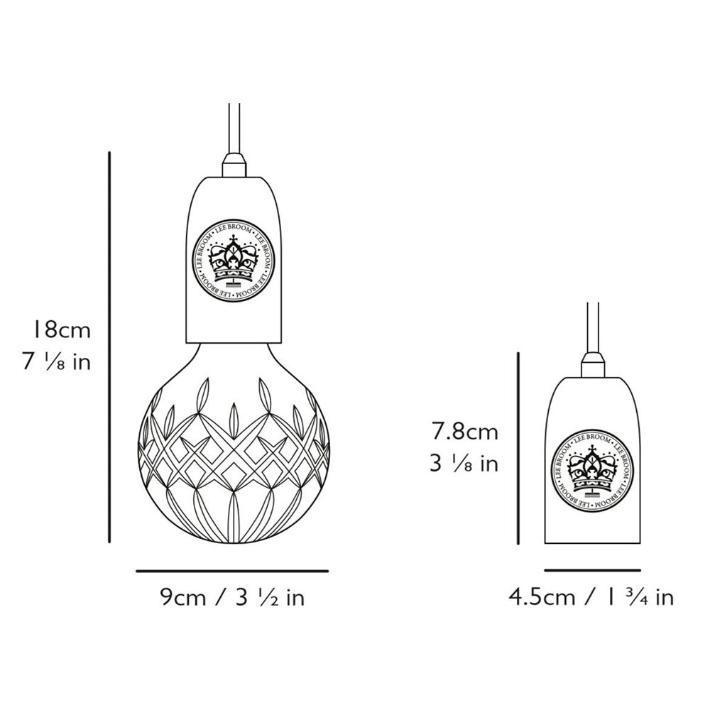 Crystal Bulb Suspension Dimensions