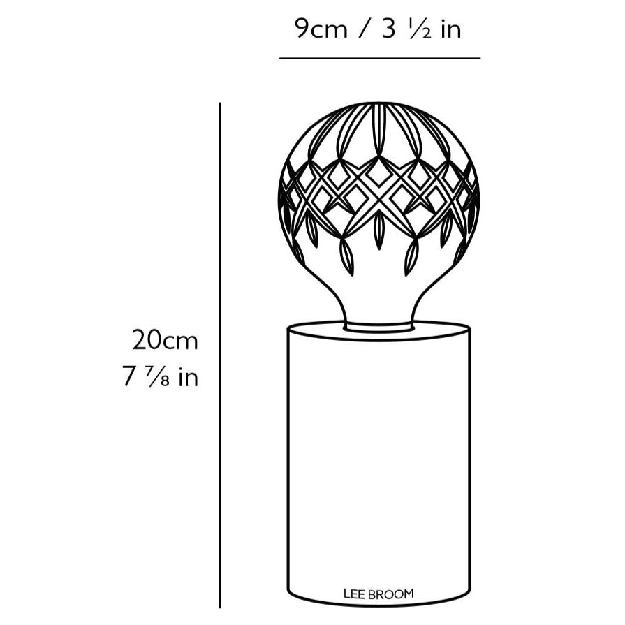 Crystal Bulb Table Dimensions