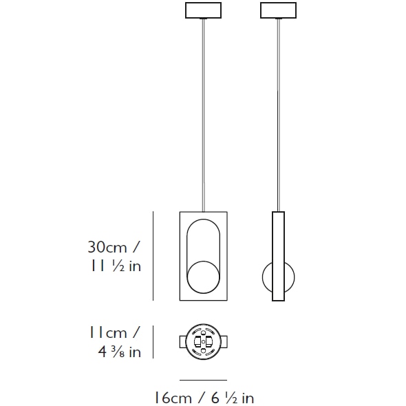 Mythos Pendant Suspension Dimensions