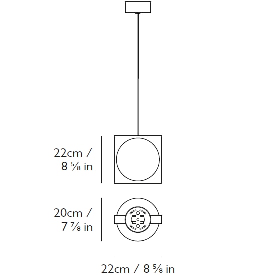 Solstice Pendant Suspension Dimensions