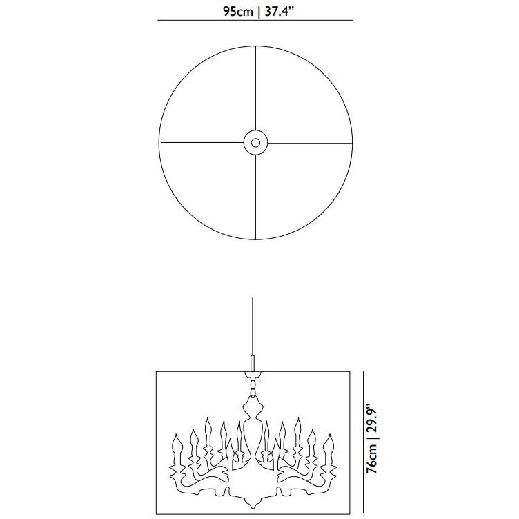 Light Shade Shade 95 Suspension Structure Dimensions