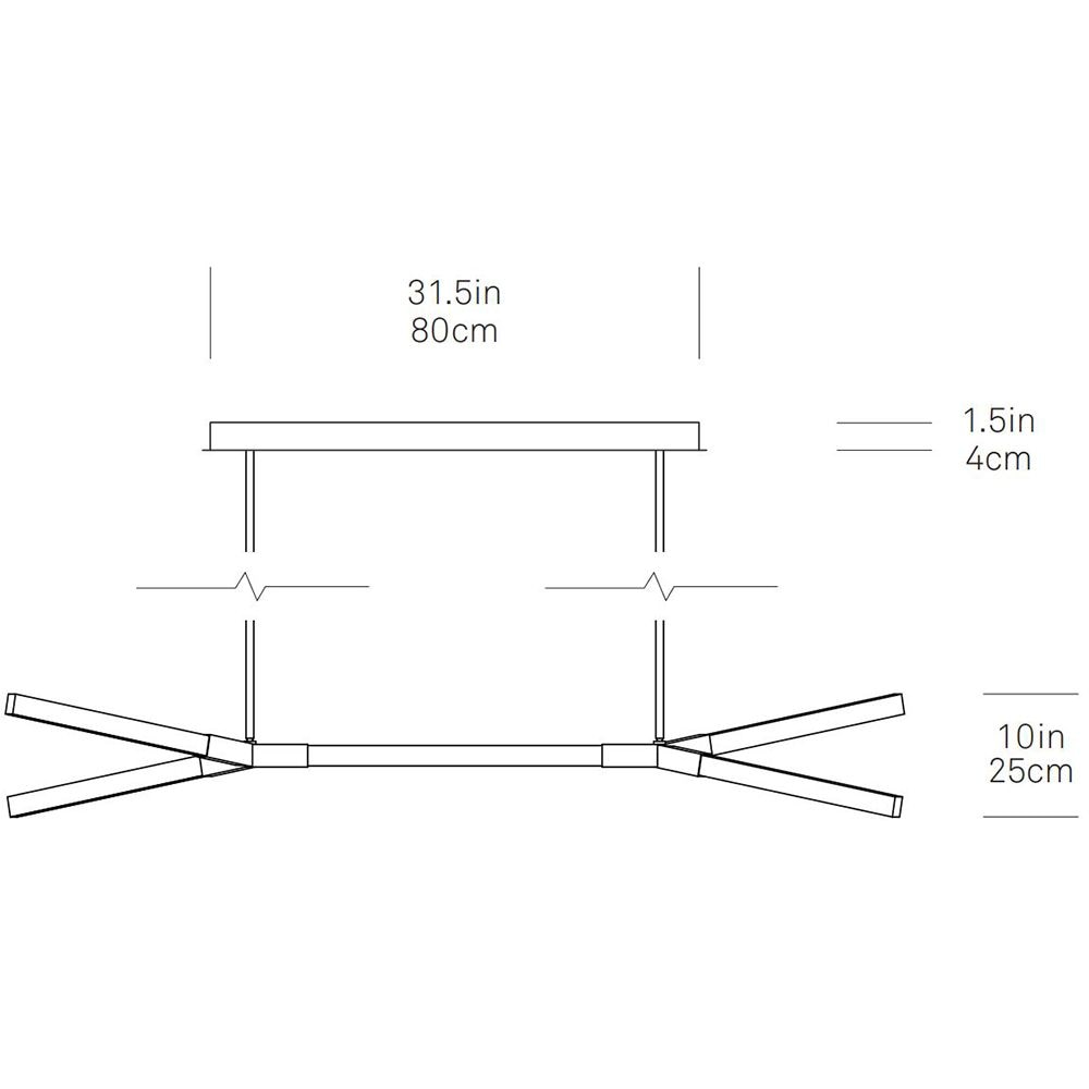 Little Double Bough Suspension Dimensions