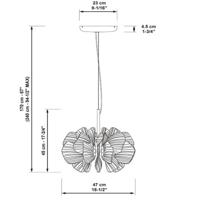Nightbloom Suspension Dimensions