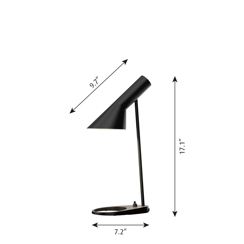 AJ Mini Table Dimensions