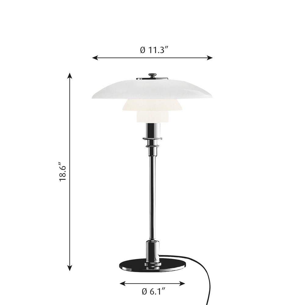 PH 3/2 Table Dimensions