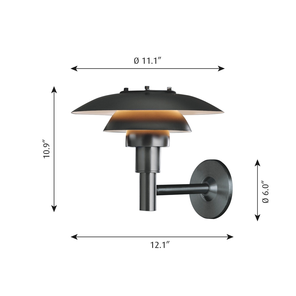 PH 3-2½ Indoor/Outdoor Wall Dimensions