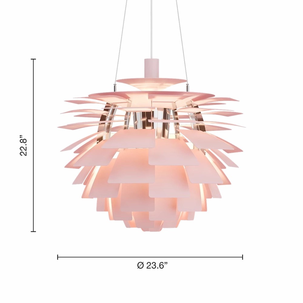 PH Artichoke 600 Pale Rose Suspension Dimensions
