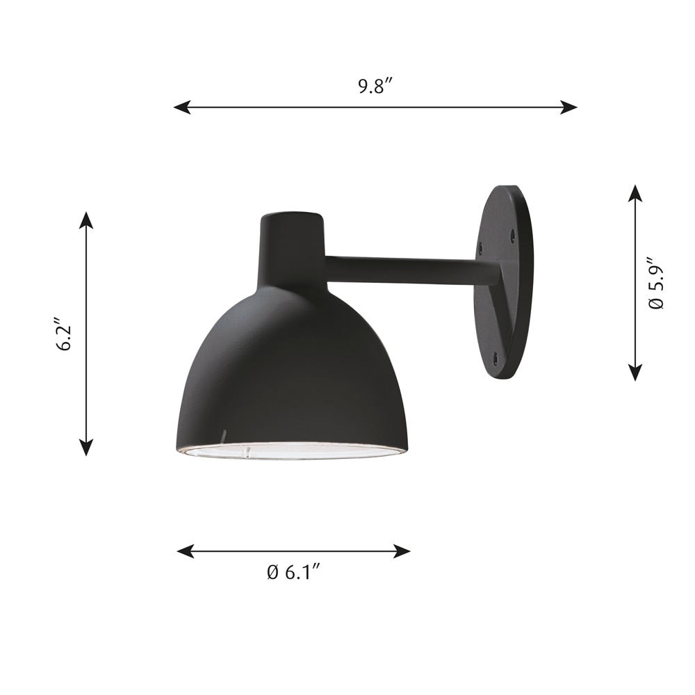 Toldbod 6.1inches Outdoor Wall Dimensions