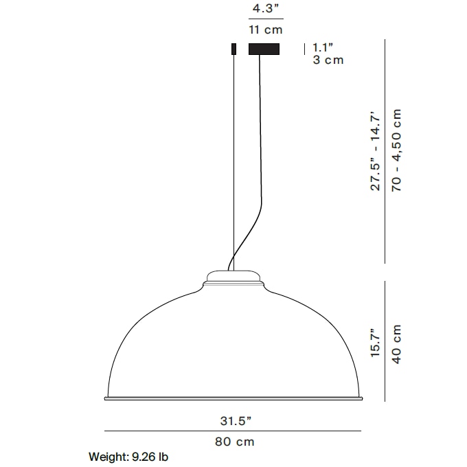 Farel E26 Suspension Dimensions