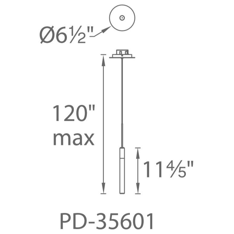 Magic 1 Light Round Canopy Suspension Dimensions