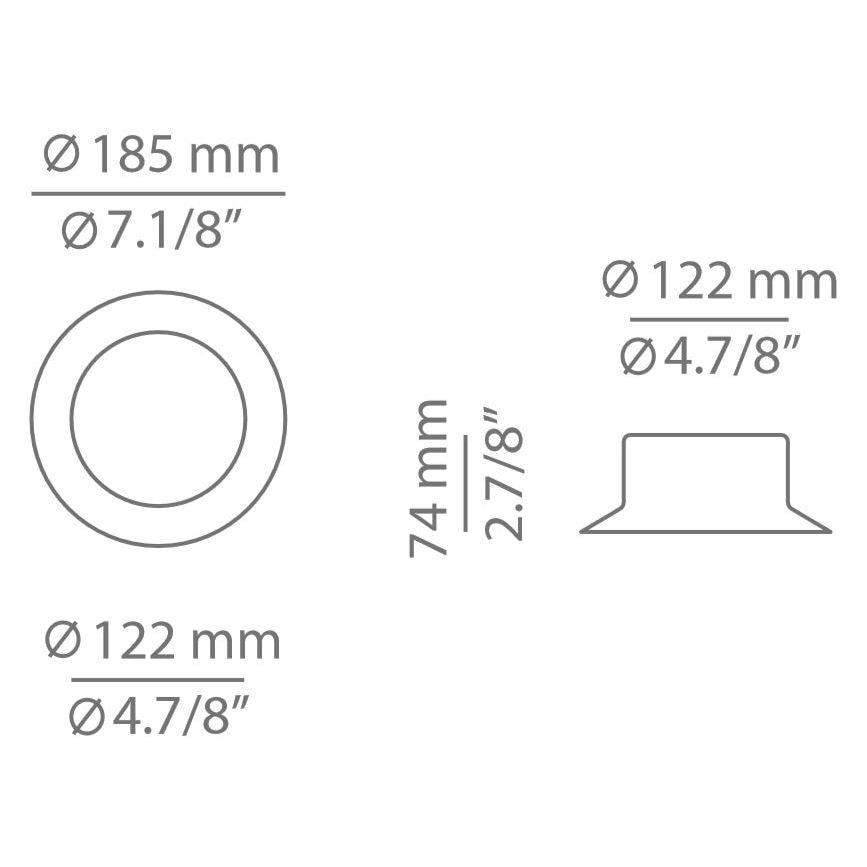 Maine t-3410L/3411L-W Ceiling/Wall Dimensions