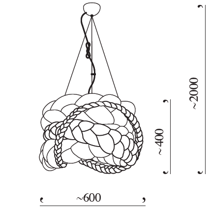 The Bride Pendant Suspension Dimensions