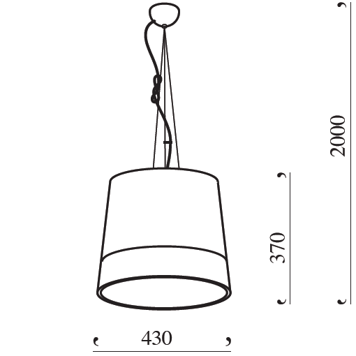 The Sisters Pendant Suspension Dimensions