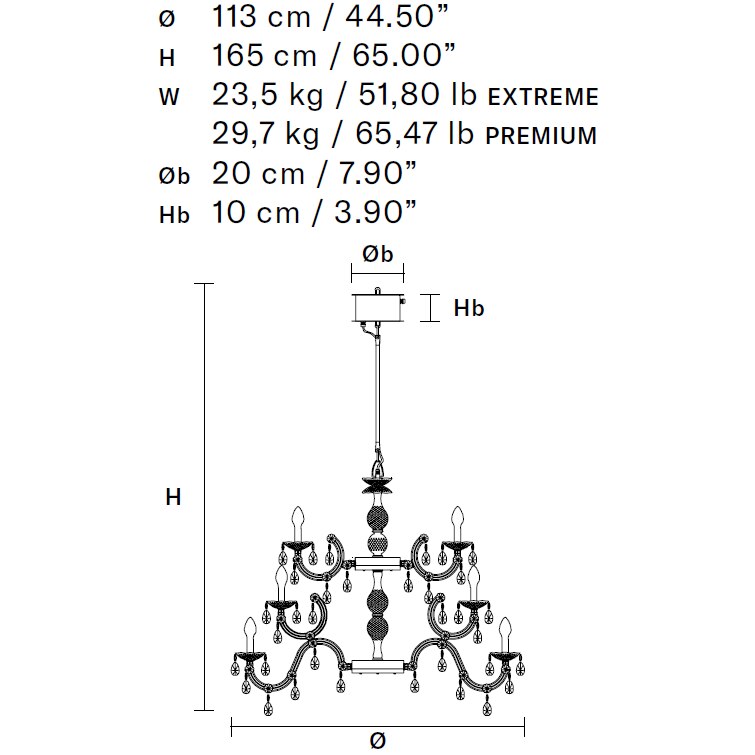Drylight S24 Outdoor Suspension Dimensions