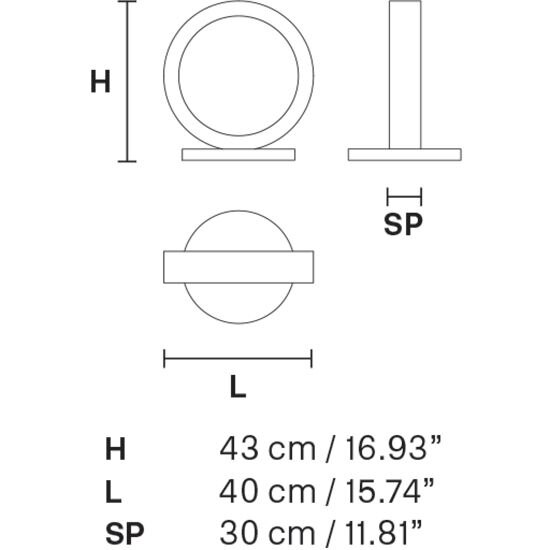 Libe Round TL40 Table Dimensions