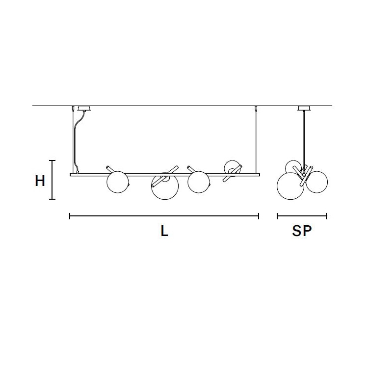 Posy Linear 4 Suspension Dimensions