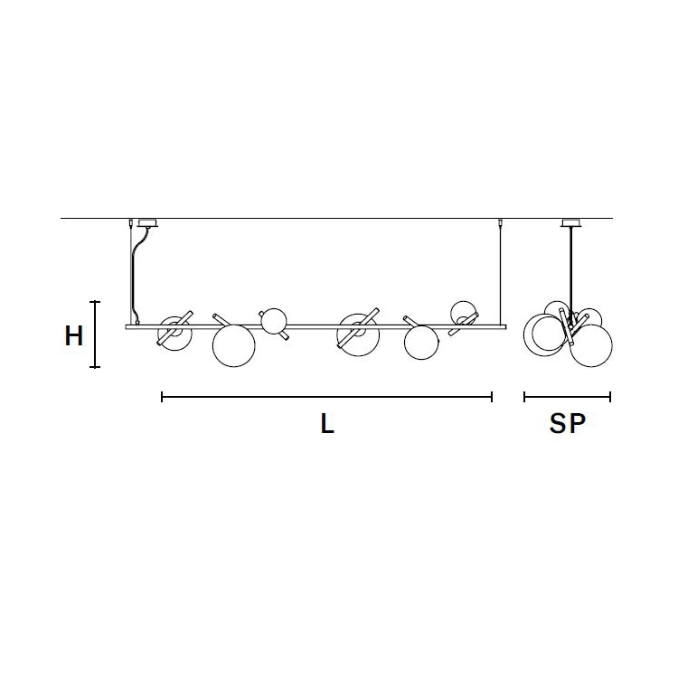 Posy Linear 6 Suspension Dimensions